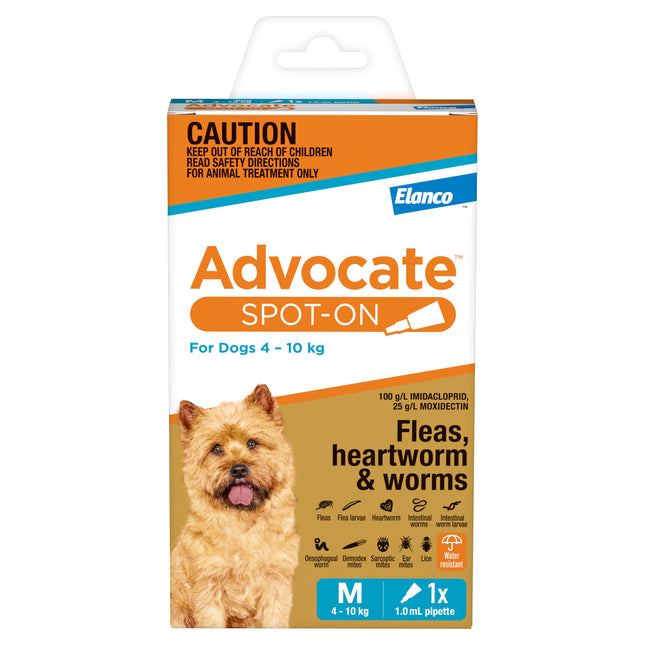 Advocate Spot-On for Dogs 4-10kg Aqua 1pk