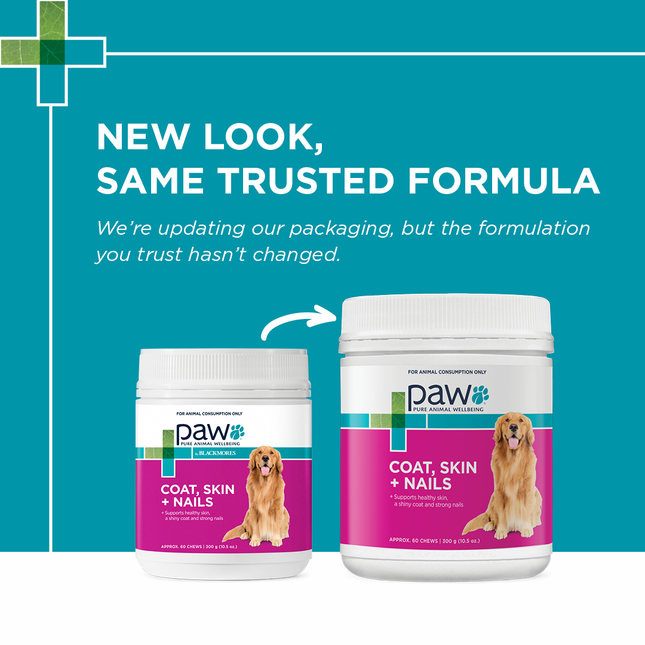 PAW Coat, Skin and Nails Multivitamins for Dogs 60pk