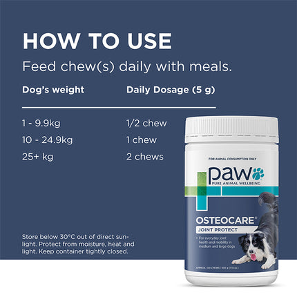 PAW Osteocare Joint Protect Chews for Dogs (100pk)
