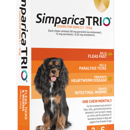 Simparica Trio - Chews for Dogs 5.1-10kg (3pk)