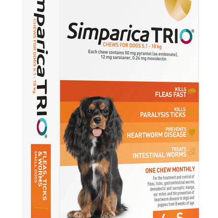 Simparica Trio - Chews for Dogs 5.1-10kg (6pk)