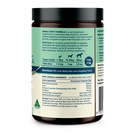 Anipal Puppy Formula Powder Meal Topper 135g