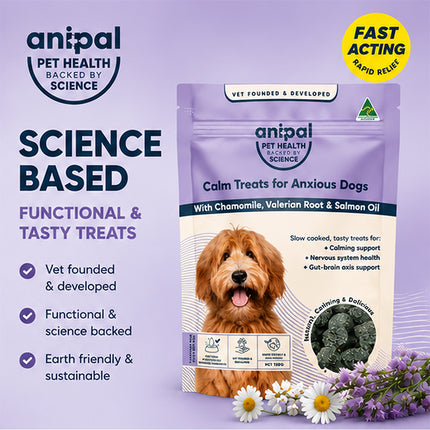Anipal Calms Treats for Anxious Dogs 130g