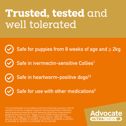 Advocate Ultra Chew Dog 2.9-5.5kg 6pk