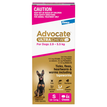 Advocate Ultra Chew Dog 2.9-5.5kg 6pk