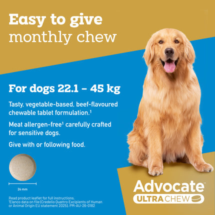 Advocate Ultra Chew Dog 22.1-45kg 6pk