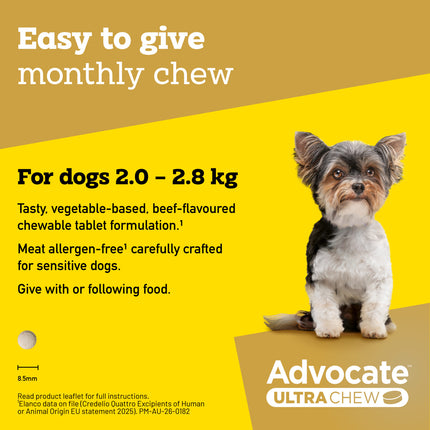 Advocate Ultra Chew Dog 2-2.8kg 1pk