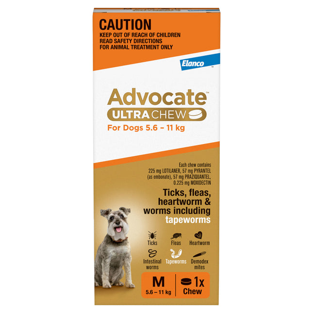 Advocate Ultra Chew Dog 5.6-11kg 1pk