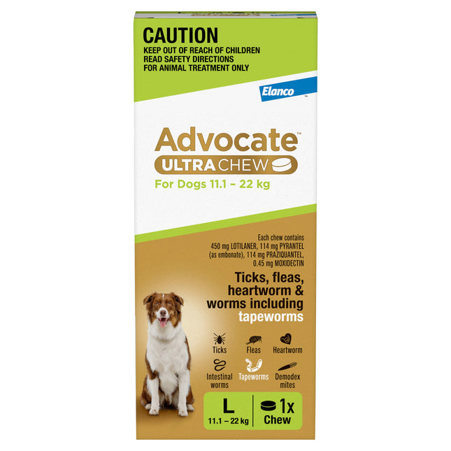 Advocate Ultra Chew Dog 11.1-22kg 1pk