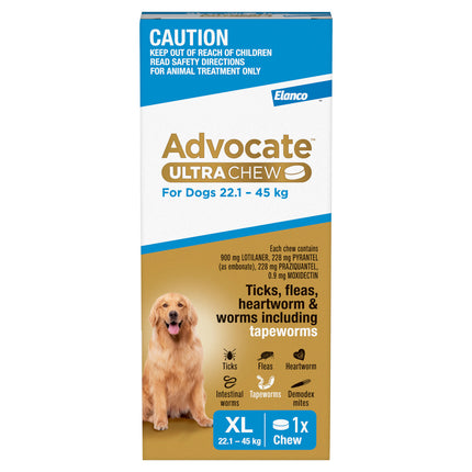 Advocate Ultra Chew Dog 22.1-45kg 1pk
