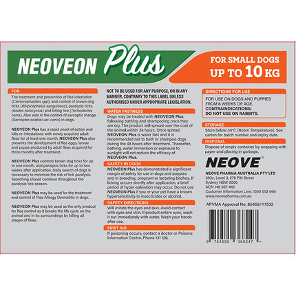 NEOVEON PLUS - Small Dogs Up to 10kg (4pk)