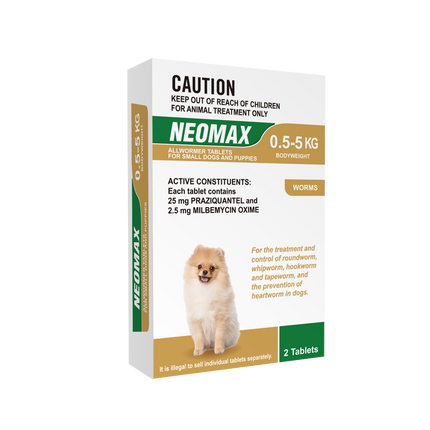 NEOMAX Allwormer for Puppies & Small Dogs (0-5kg) 2 Pack