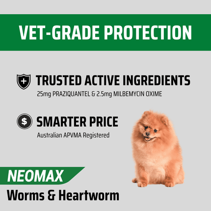 NEOMAX Allwormer for Puppies & Small Dogs (0-5kg) 2 Pack
