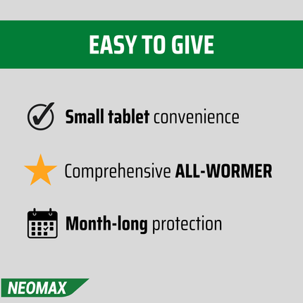 NEOMAX Allwormer for Puppies & Small Dogs (0-5kg) 2 Pack