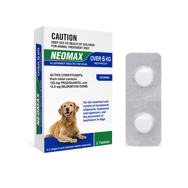 NEOMAX Allwormer for Dogs (Over 5kg) 2 Pack