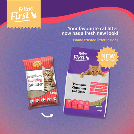Feline First Premium Clumping Cat Litter 14kg