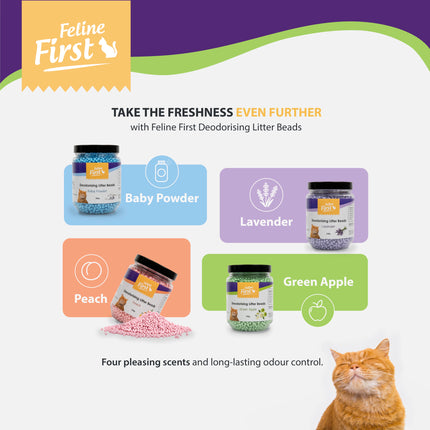 Feline First Deodorising Litter Beads Green Apple 250g