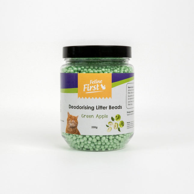 Feline First Deodorising Litter Beads Green Apple 250g