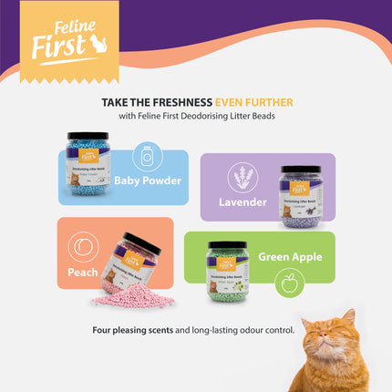 Feline First Deodorising Litter Beads Peach 250g
