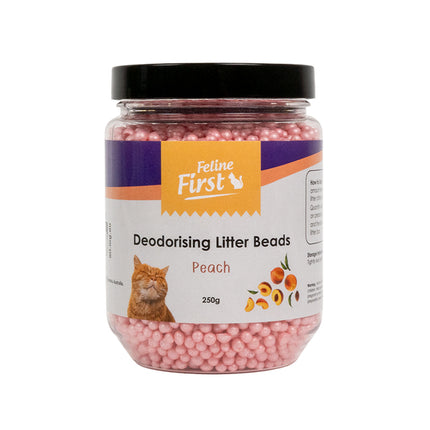 Feline First Deodorising Litter Beads Peach 250g