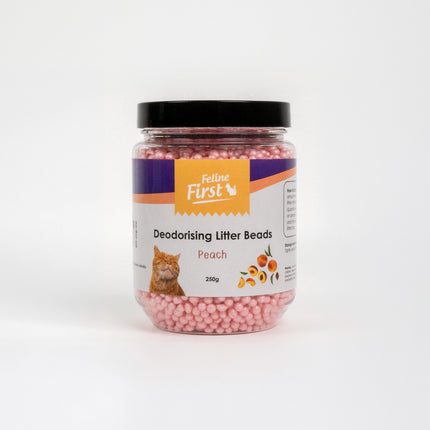 Feline First Deodorising Litter Beads Peach 250g