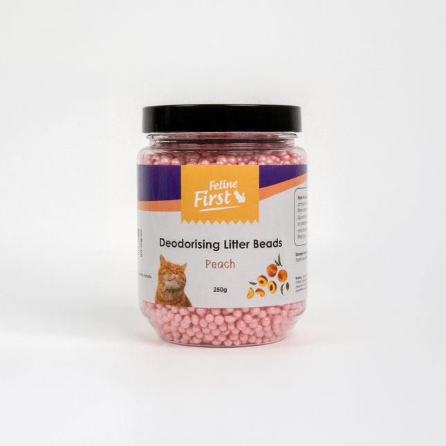 Feline First Deodorising Litter Beads Peach 250g