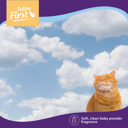 Feline First Deodorising Litter Beads Baby Powder 250g