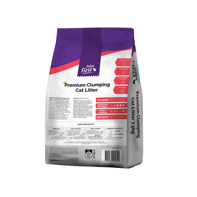 Feline First Premium Clumping Cat Litter 7.5kg