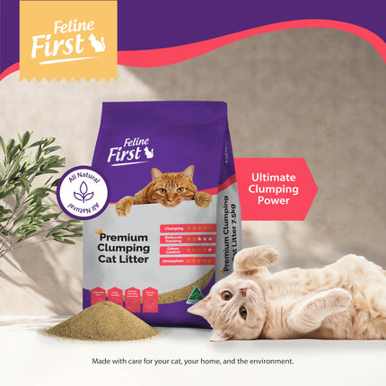 Feline First Premium Clumping Cat Litter 7.5kg