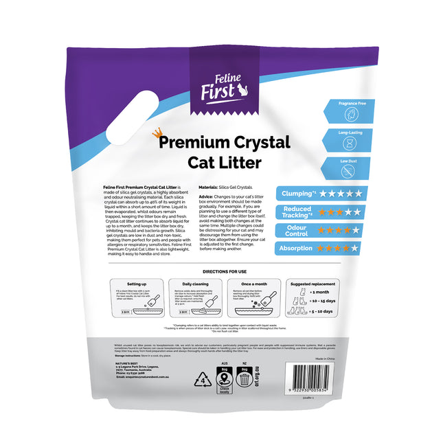 Feline First Premium Crystal Cat Litter 4kg