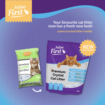 Feline First Premium Crystal Cat Litter 4kg