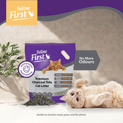 Feline First Premium Charcoal Tofu Cat Litter 4kg