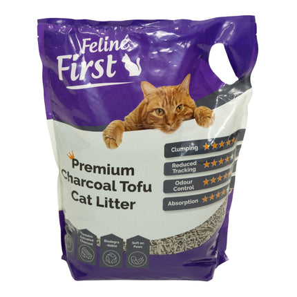 Feline First Premium Charcoal Tofu Cat Litter 4kg