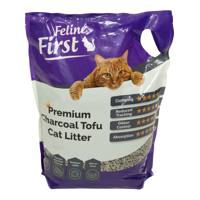 Feline First Premium Charcoal Tofu Cat Litter 4kg