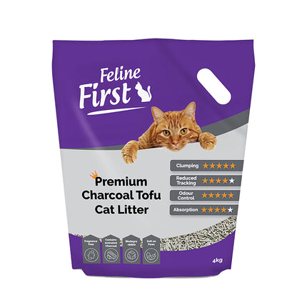 Feline First Premium Charcoal Tofu Cat Litter 4kg