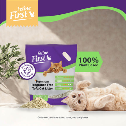 Feline First Premium Fragrance Free Tofu Cat Litter 4kg