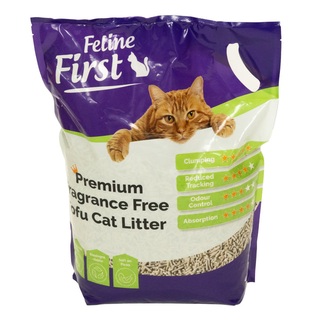 Feline First Premium Fragrance Free Tofu Cat Litter 4kg