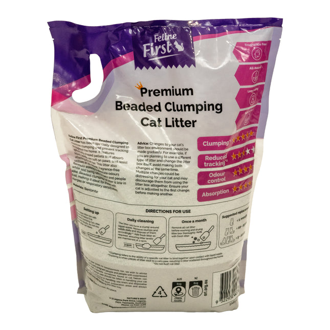 Feline First Premium Beaded Clumping Cat Litter 4kg