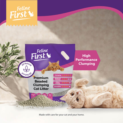 Feline First Premium Beaded Clumping Cat Litter 4kg