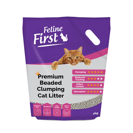 Feline First Premium Beaded Clumping Cat Litter 4kg