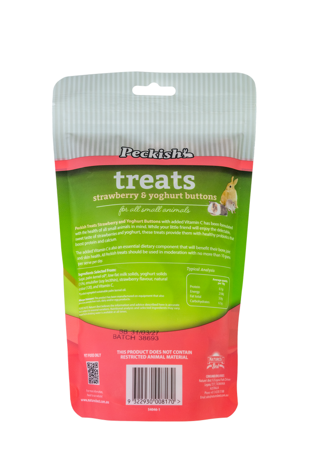 Peckish - Small Animal Strawberry & Yoghurt Treat 225g