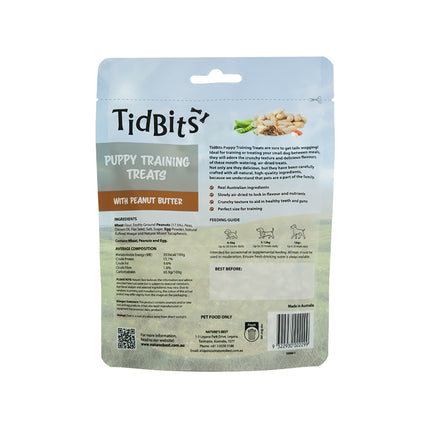 TidBits Puppy Training Treats 150g - Peanut Butter