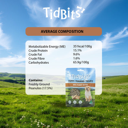 TidBits Puppy Training Treats 150g - Peanut Butter