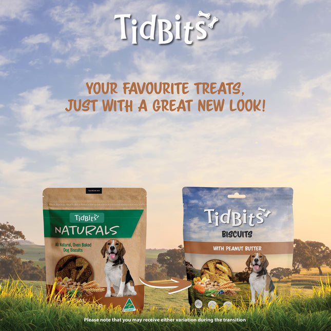 TidBits - Naturals Peanut Butter Dog Biscuits (350g)