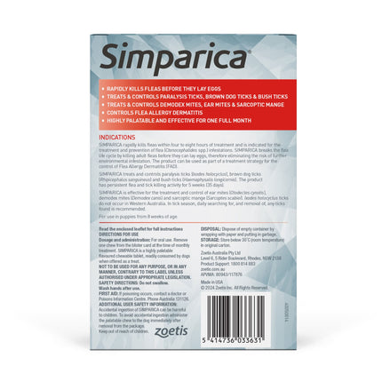 Simparica - Chews for Extra Large Dogs 40.1-60kg (3pk)