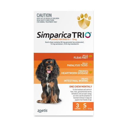 Simparica Trio - Chews for Dogs 5.1-10kg (3pk)