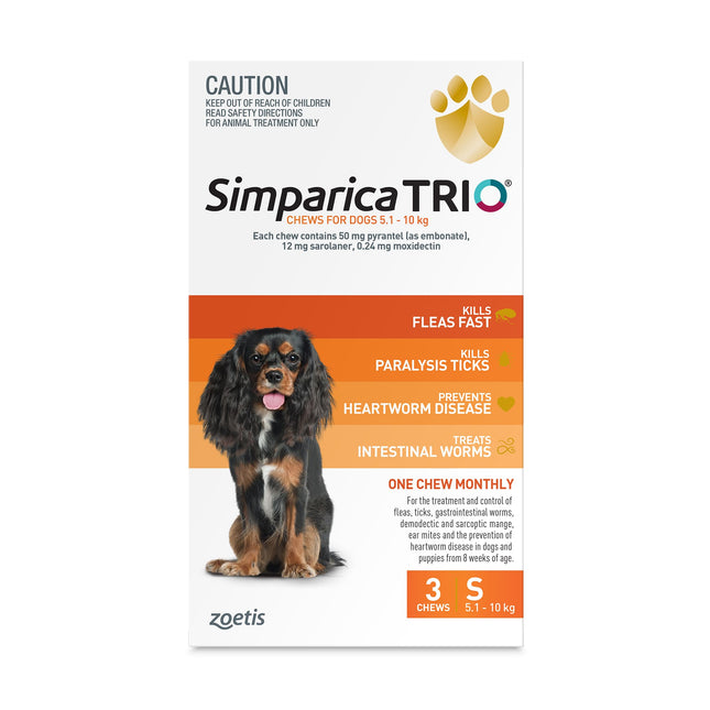 Simparica Trio - Chews for Dogs 5.1-10kg (3pk)