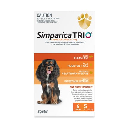 Simparica Trio - Chews for Dogs 5.1-10kg (6pk)