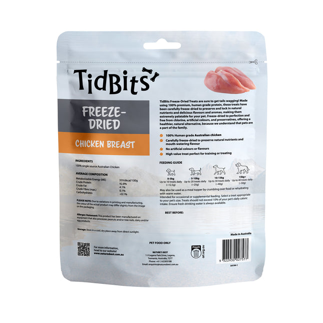 TidBits Freeze Dried Chicken Breast 100g