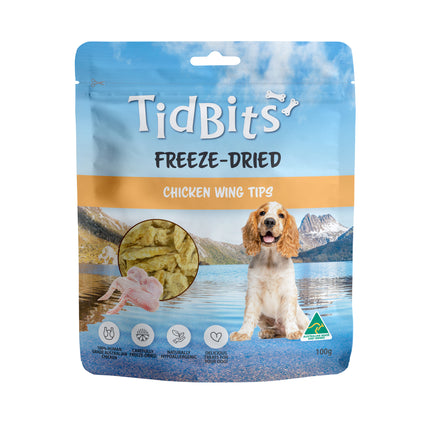 TidBits Freeze Dried Chicken Wing Tips 100g